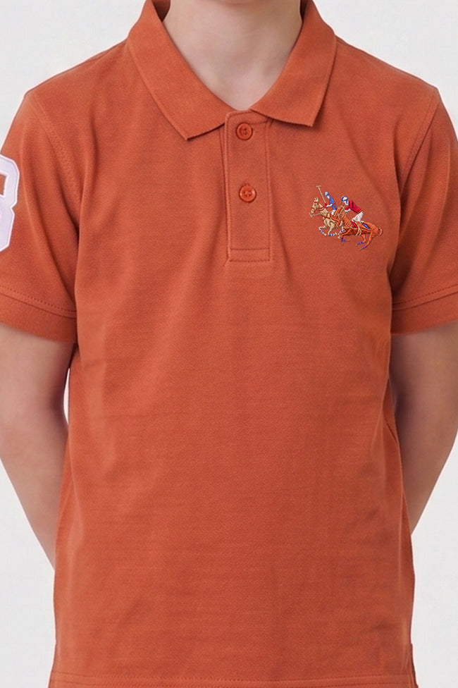 Alpine Kids Classic Polo Shirt Mustard – Premium Cotton Main Image