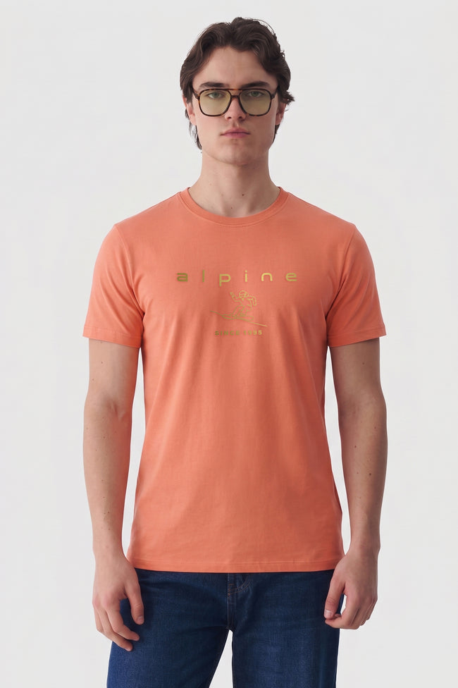 Alpine Men’s Peach High Density Graphic Tee Hover Image