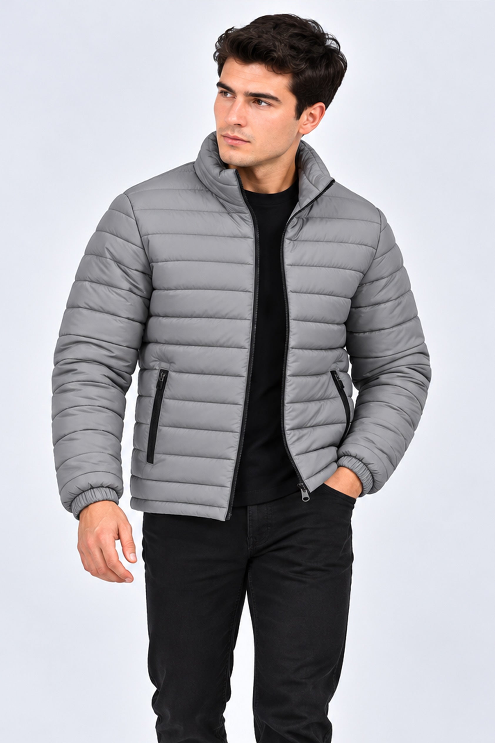 Alpine Men’s Puffer Jacket Grey