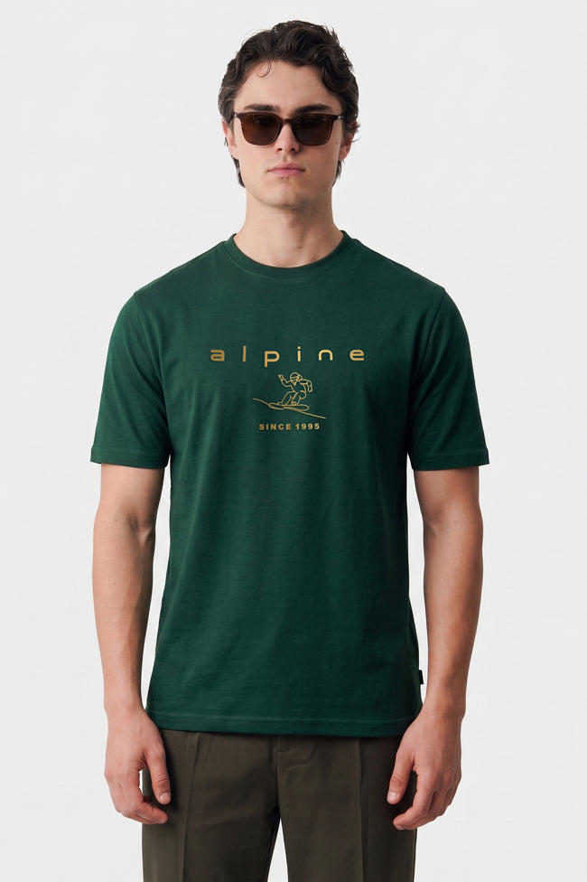 Alpine Men’s Dark Green High Density Graphic Tee Hover Image