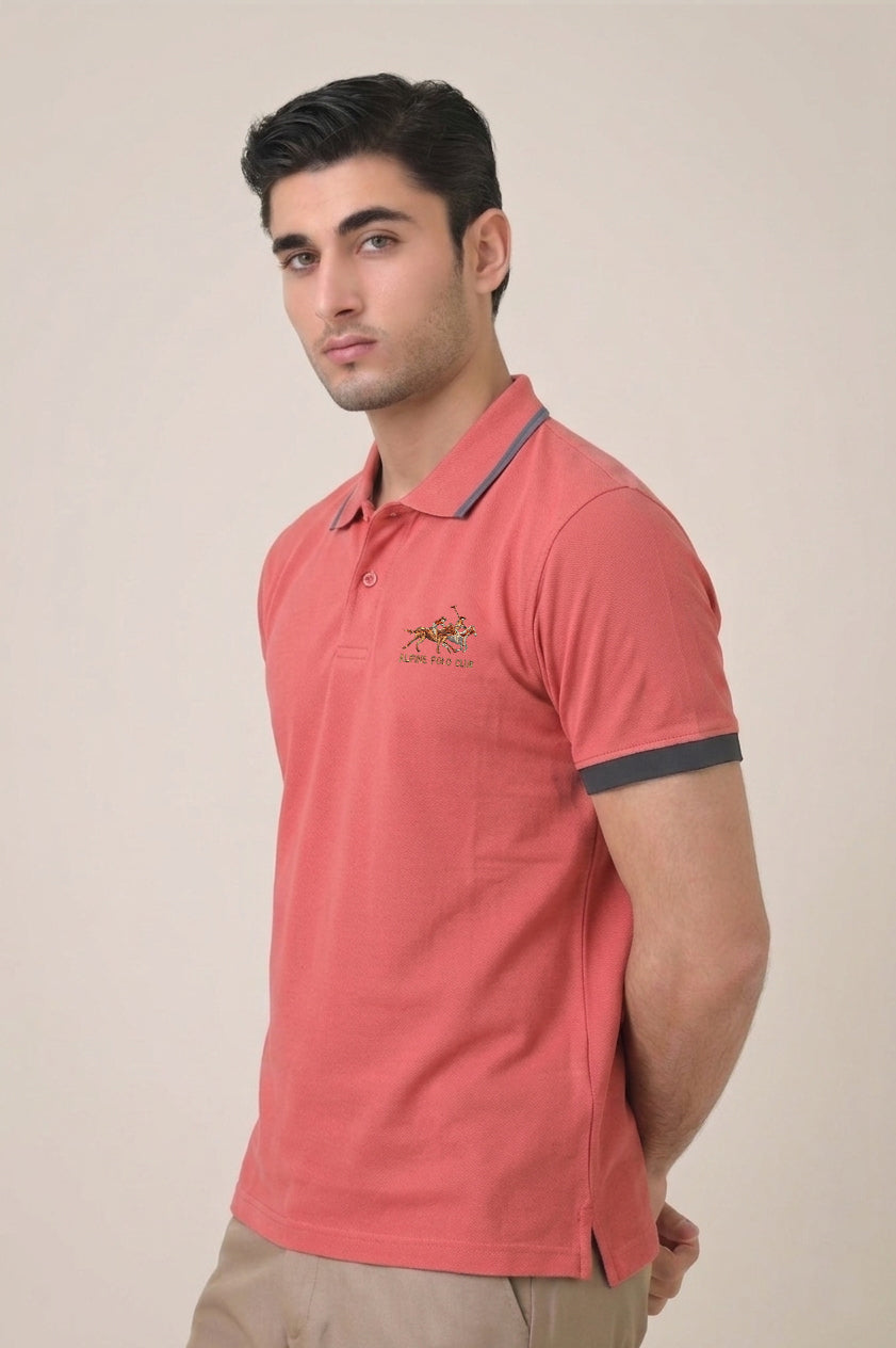 Alpine Men’s - Ash Rose Cotton Polo Shirt