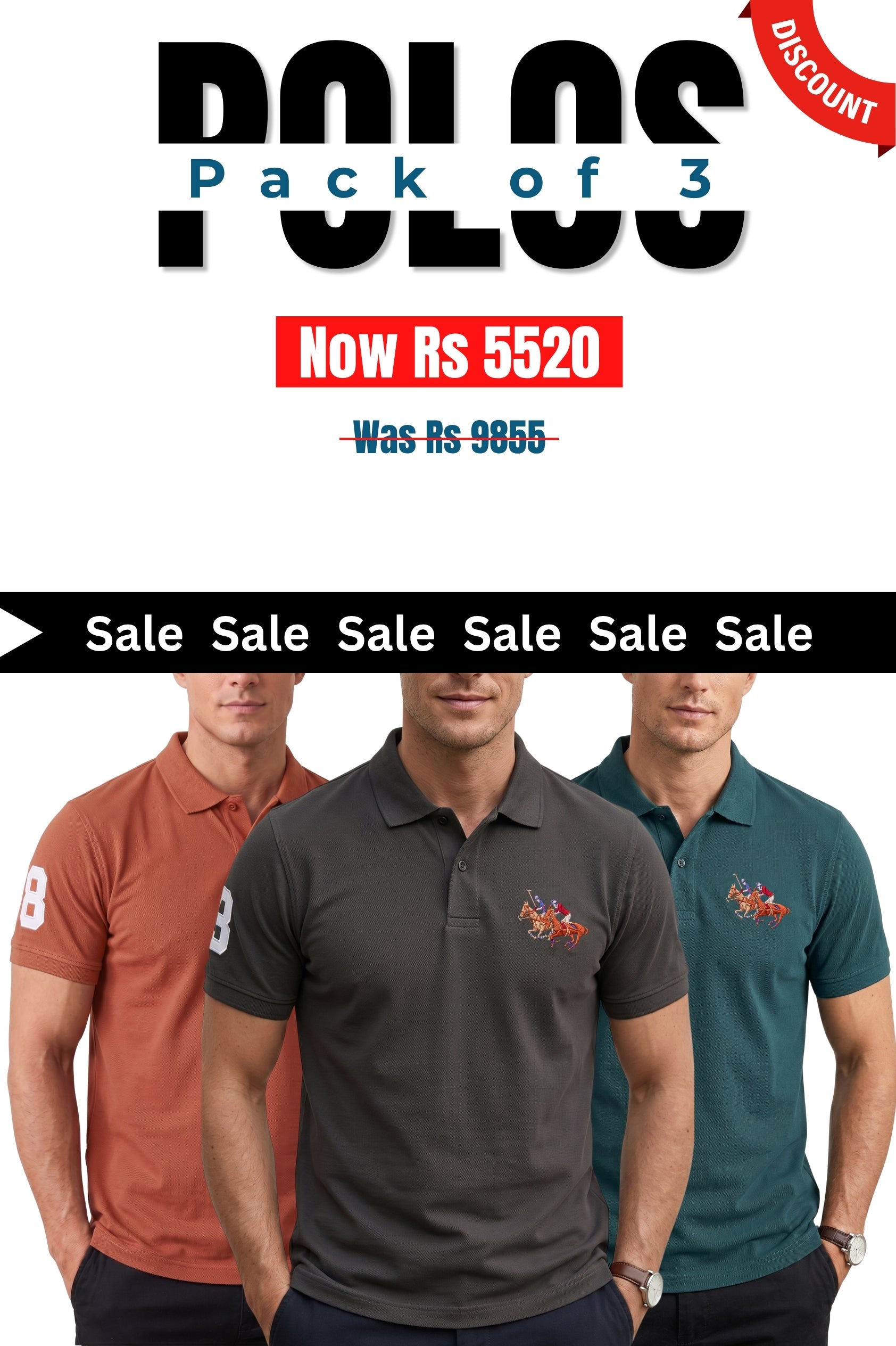 Alpine - Pro Sport Edition Polo Bundle Offer - Dark Grey, Mustard & Dark Green
