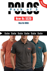 Alpine - Pro Sport Edition Polo Bundle Offer - Dark Grey, Mustard & Dark Green