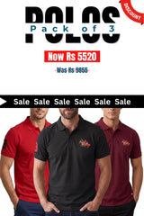 Alpine - Pro Sport Edition Polo Bundle Offer - Red, Black & Maroon
