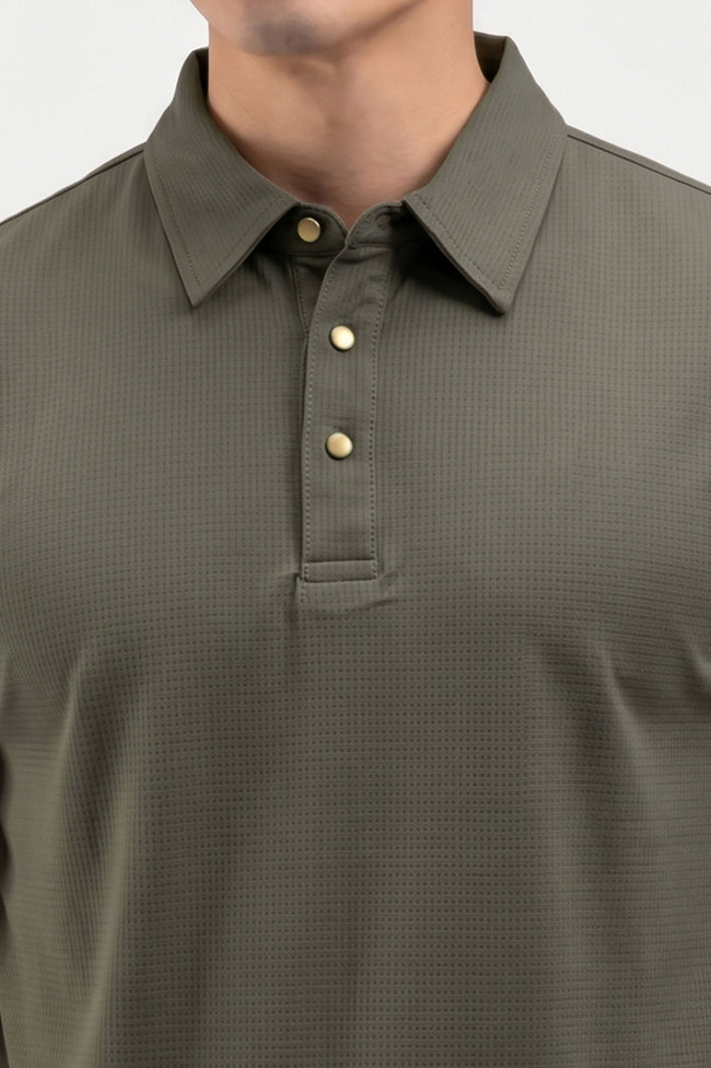 Alpine Luxury Dry-Fit Polo Olive – Premium Activewear Fit Main Image