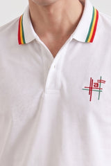 Alpine Men’s White Cotton Polo Shirt - Signature Fit