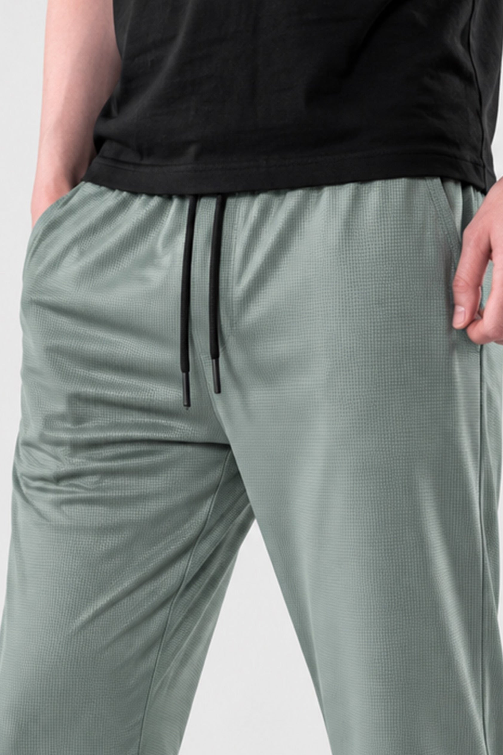 Alpine Men’s Light Green Imported Square Mesh  Lycra Trouser