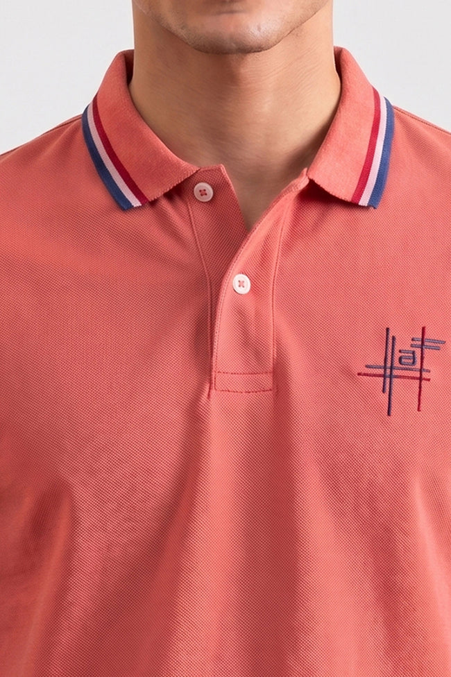 Alpine Men’s Ash Rose Cotton Polo Shirt - Signature Fit Main Image