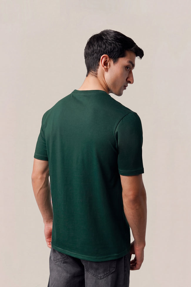 Alpine Soundwave Graphic T-Shirt Dark Green – Premium Cotton Tee Main Image