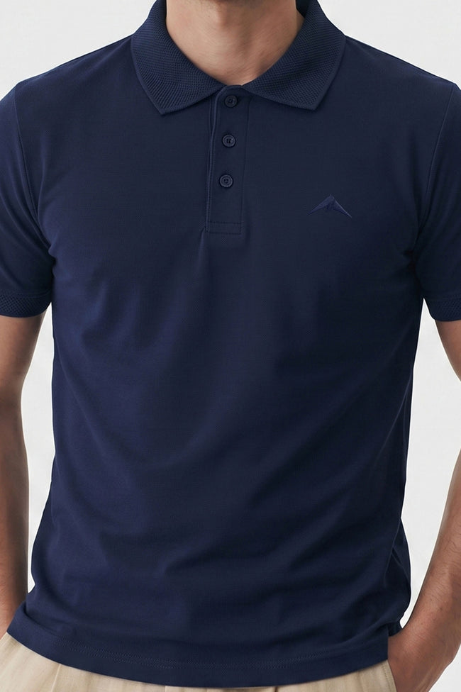 Alpine Men’s Navy Blue Polo – Elite Minimal Series Main Image