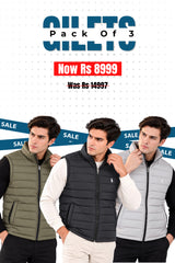 Alpine - Imported Gilet Bundle Offer - Black, Olive & Grey