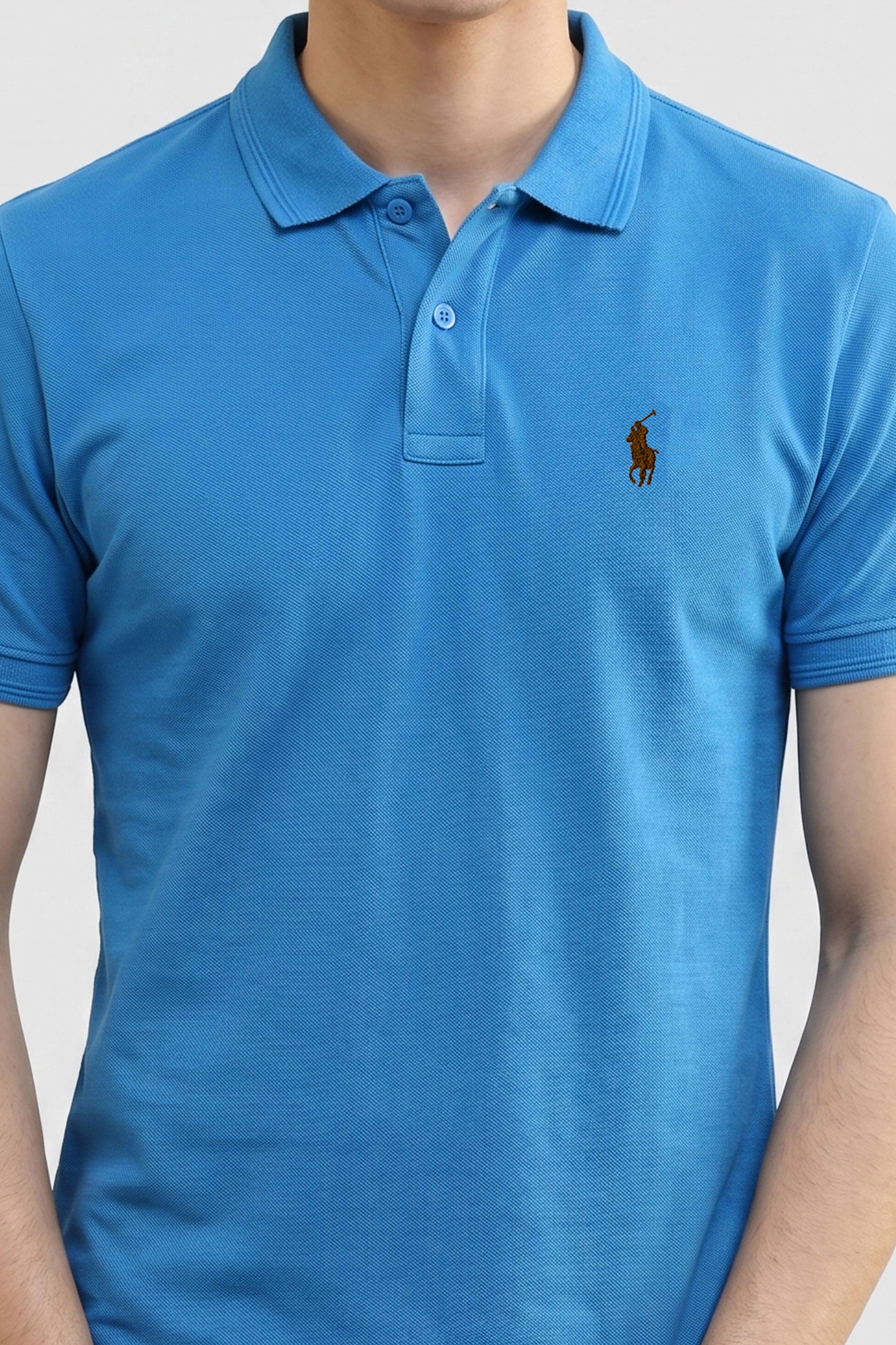 Alpine Men’s Teal Blue Cotton Polo Shirt – Heritage Polo Club