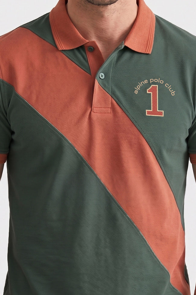 Alpine Men’s Light Green Cotton Polo Shirt - Cross Edition Main Image