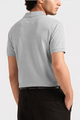 Alpine Men’s Premium Zip Polo – Silver Grey