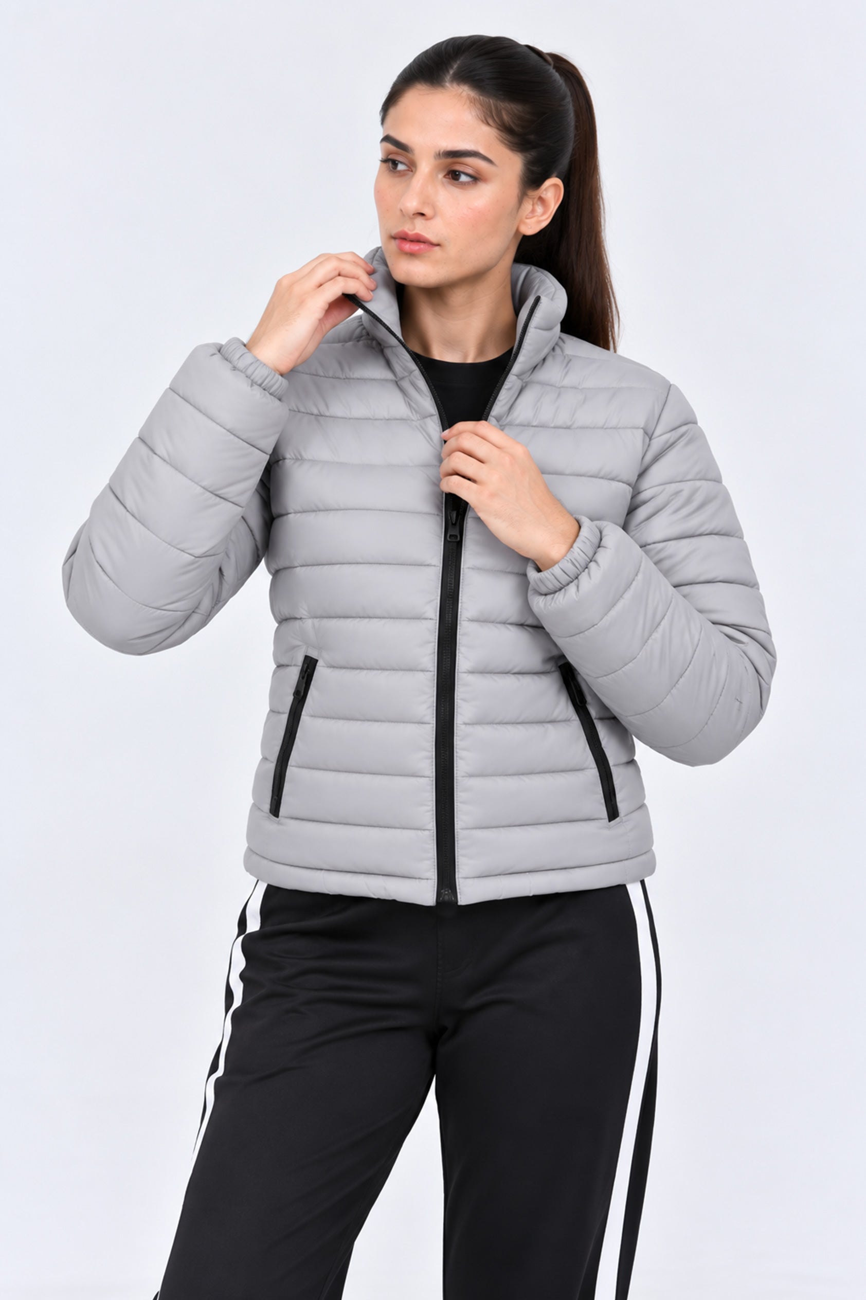 Alpine Women's Puffer Jacket Grey