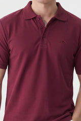 Alpine Men’s Maroon Polo – Elite Minimal Series