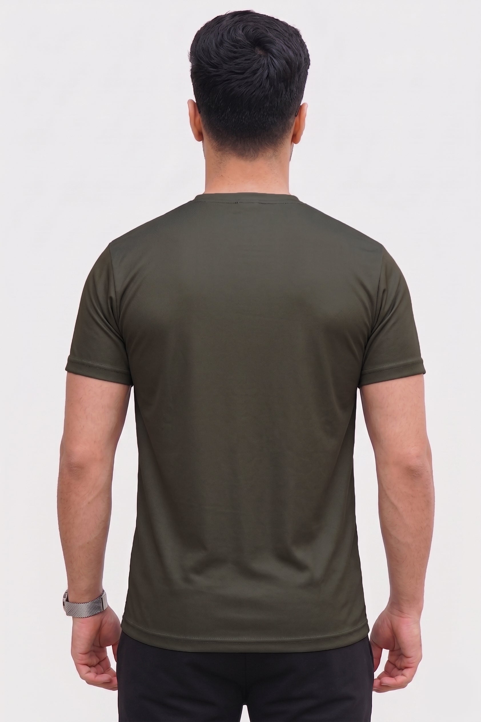 Alpine Men’s Olive Textured Dry Fit T-Shirt – Performance Edition