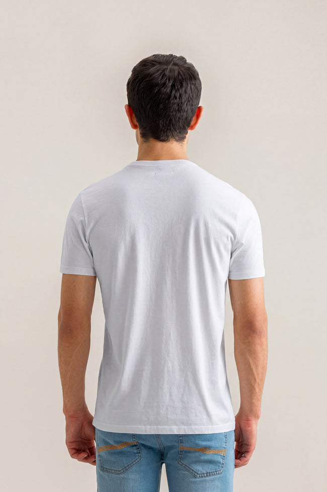Alpine Soundwave Graphic T-Shirt White – Premium Cotton Tee Main Image