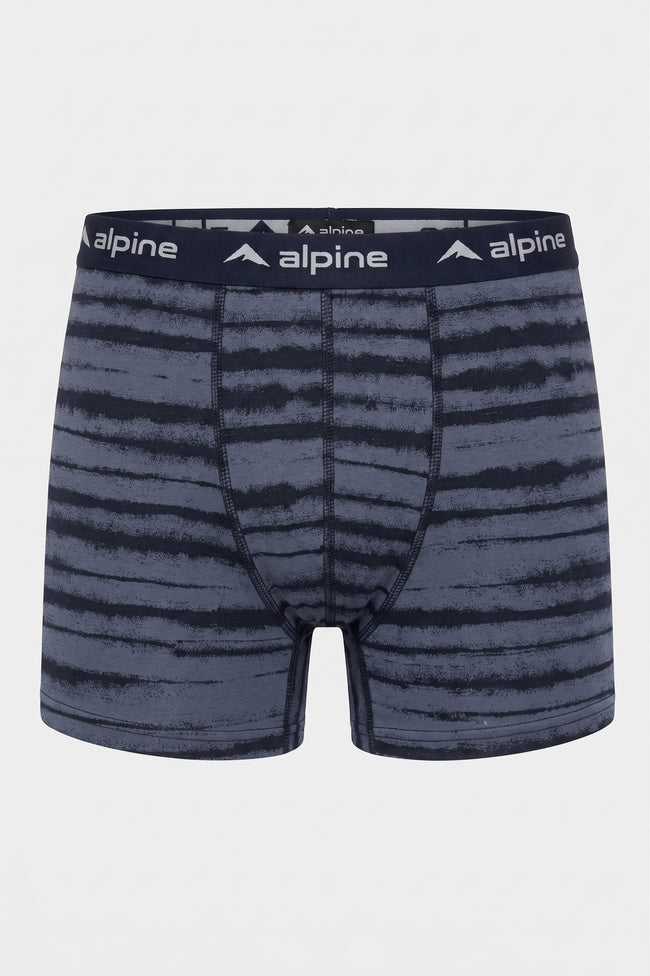 Alpine Men’s Blue Cotton Boxer – Premium Soft Fabric Hover Image