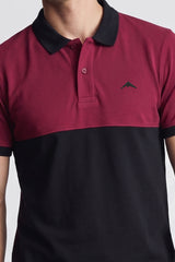 Alpine Men’s Black Cotton Polo Shirt - Dual Tone Edition
