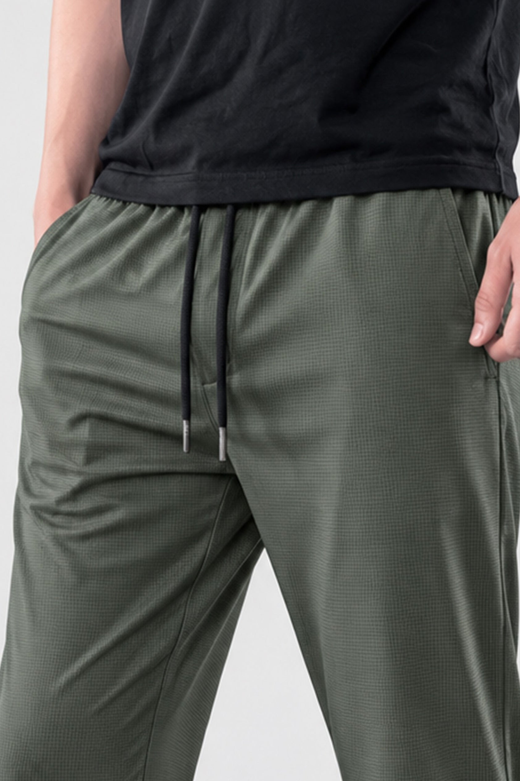 Alpine Men’s Olive Imported Square Mesh  Lycra Trouser