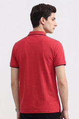 Alpine Men’s Red Polo Shirt – Executive Fit