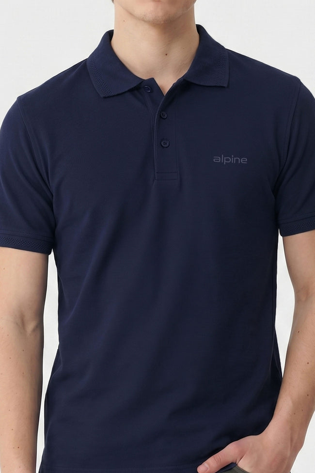 Alpine Men’s Navy Blue Essential Polo Shirt Main Image