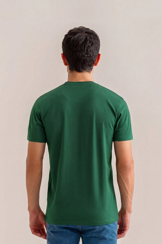 Alpine Soundwave Graphic T-Shirt Forest Green – Premium Cotton Tee Main Image