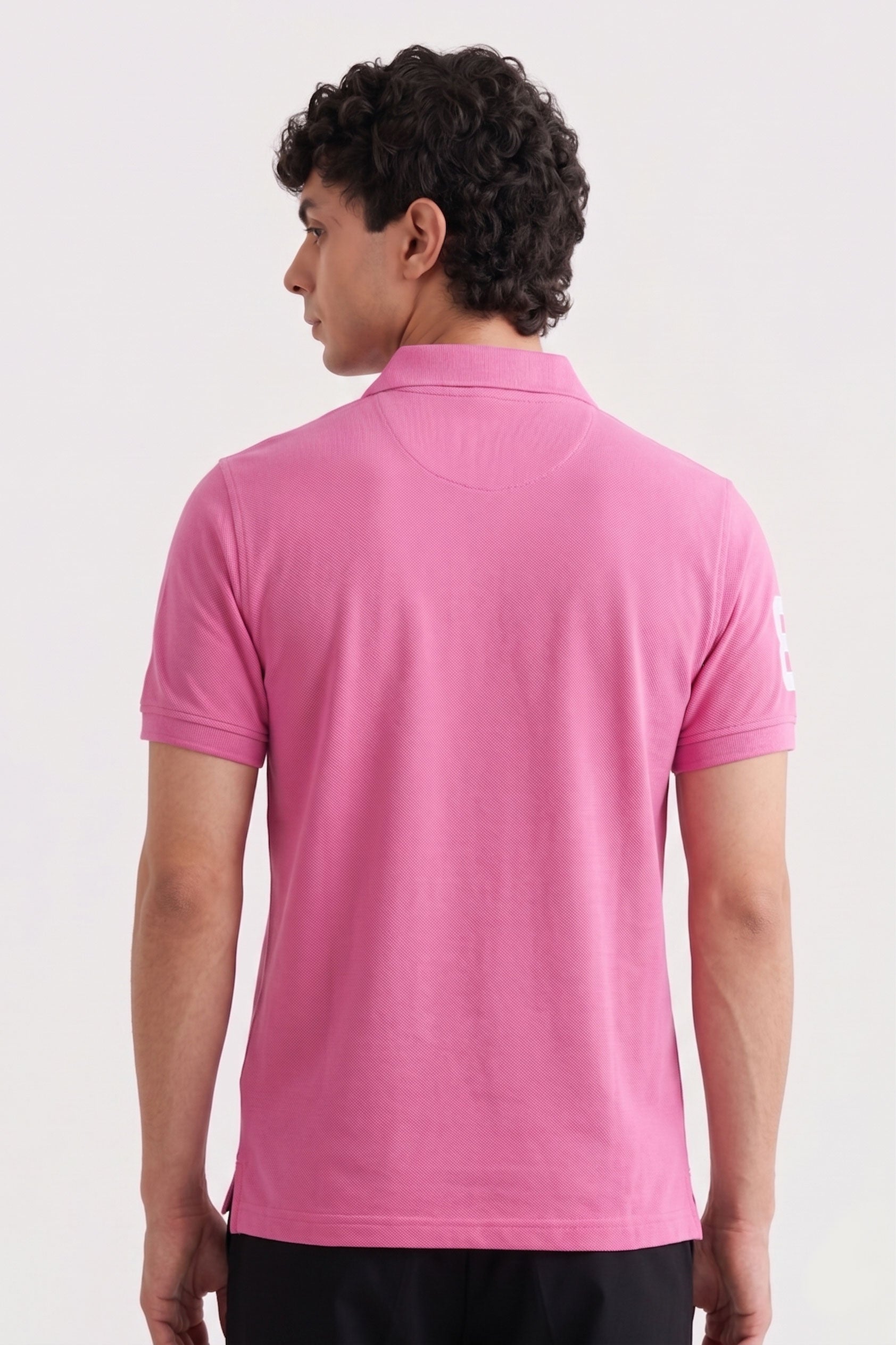 Alpine Men’s Fuchsia Cotton Polo – Royal Rider Edition
