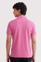 Alpine Men’s Fuchsia Cotton Polo – Royal Rider Edition
