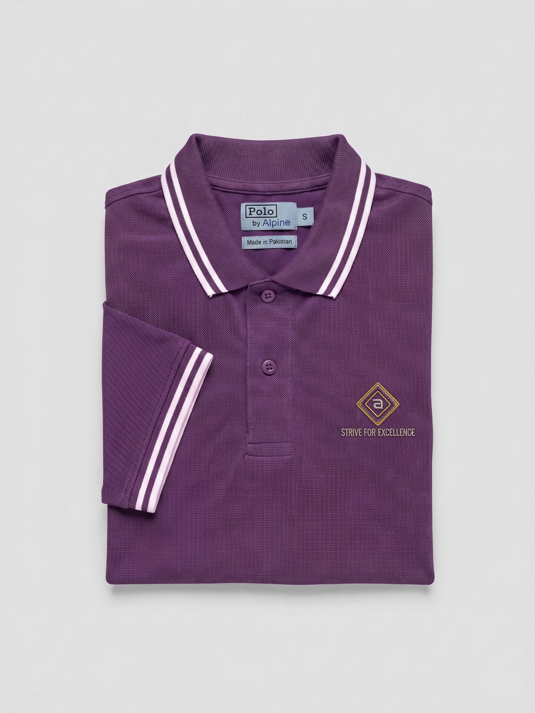 Alpine Men’s Purple Cotton Polo Shirt - Limited Edition