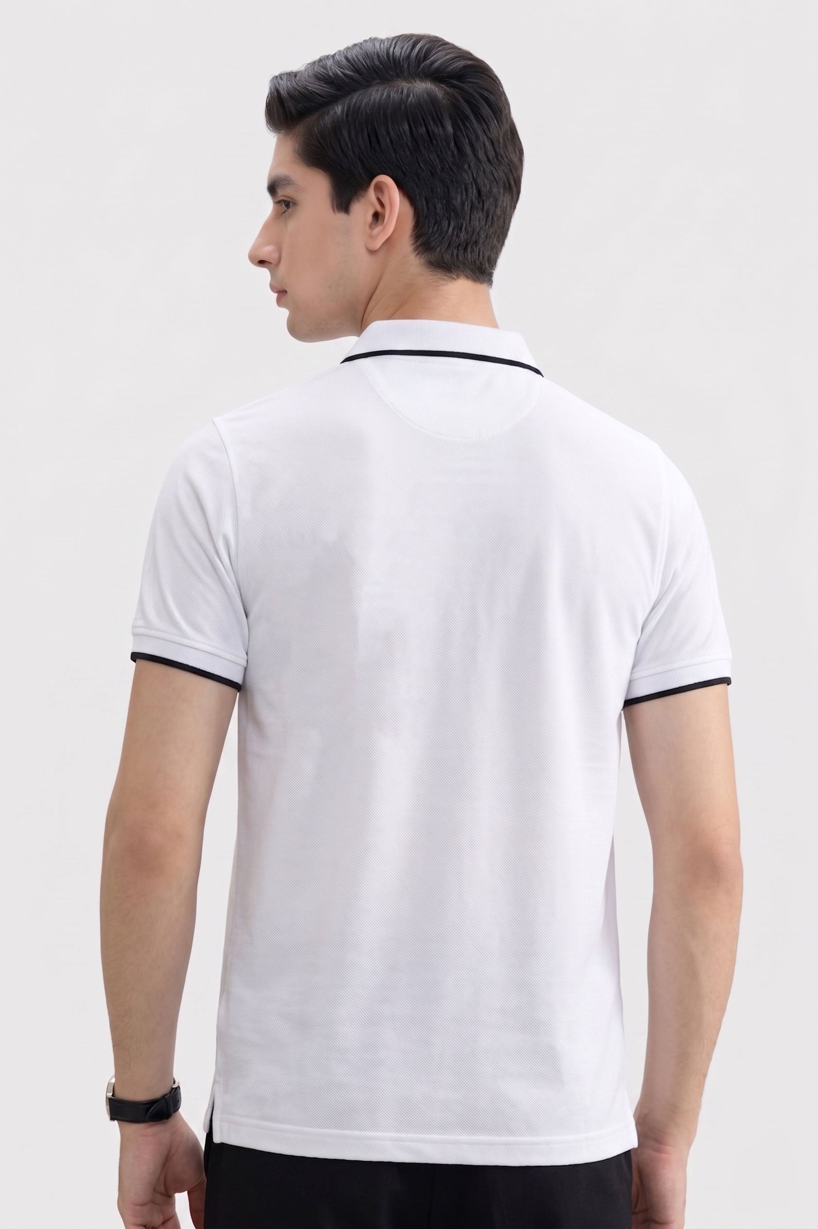 Alpine Men’s White  Polo Shirt – Executive Fit
