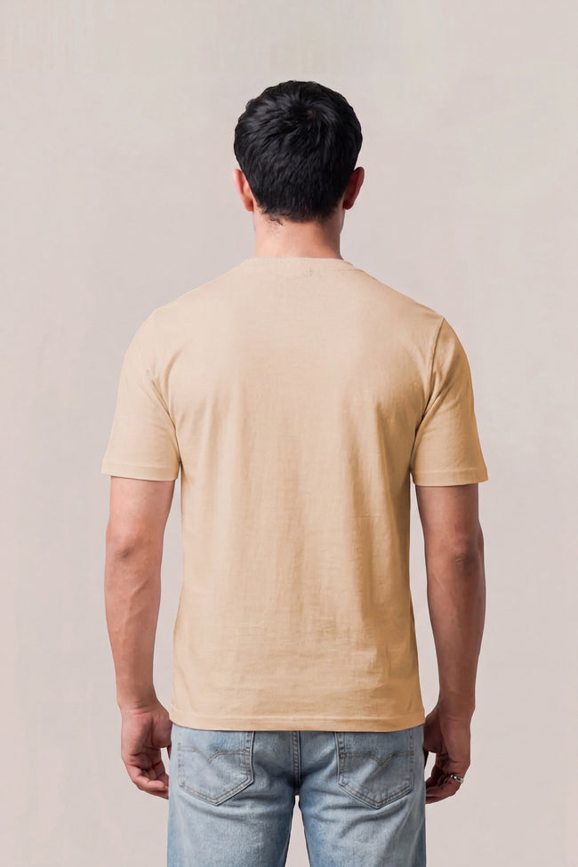 Alpine Soundwave Graphic T-Shirt Sand – Premium Cotton Tee Main Image