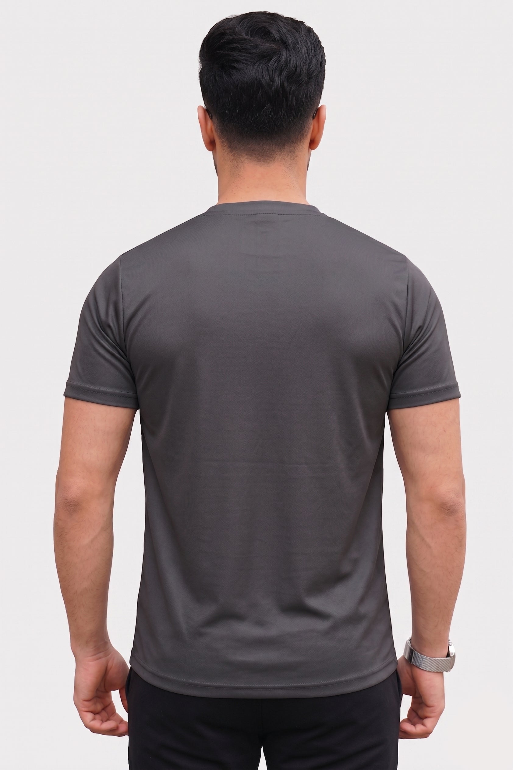 Alpine Men’s Grey Textured Dry Fit T-Shirt – Performance Edition