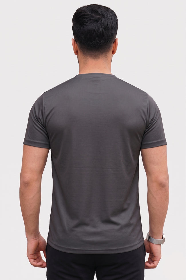 Alpine Men’s Grey Textured Dry Fit T-Shirt – Performance Edition Main Image