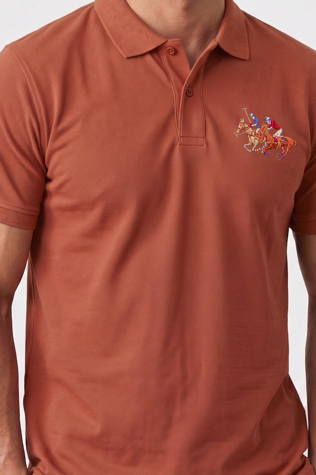 Alpine Men’s Mustard Cotton Polo Shirt - Pro Sport Edition Main Image