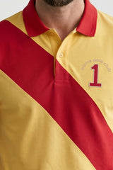 Alpine Men’s Yellow Cotton Polo Shirt - Cross Edition