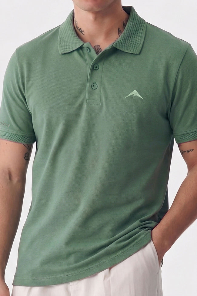 Alpine Men’s Hunter Green Polo – Elite Minimal Series Main Image