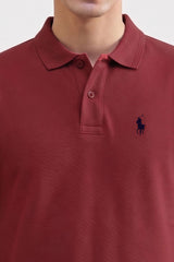 Alpine Men’s Maroon Cotton Polo Shirt – Heritage Polo Club