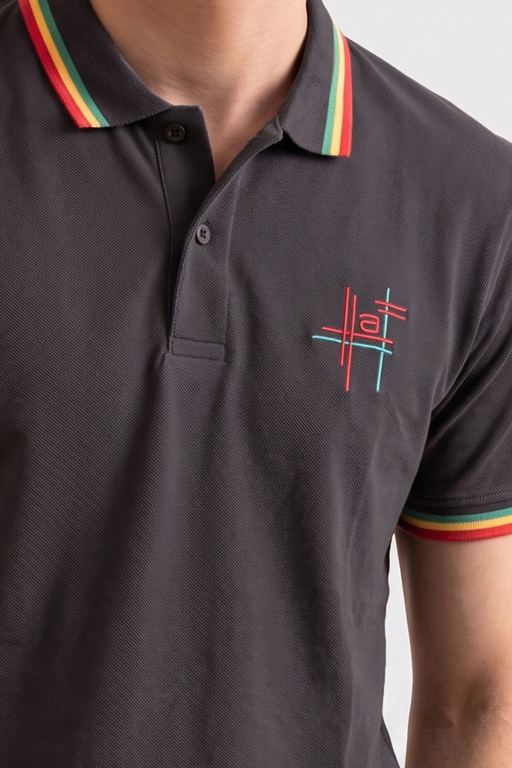 Alpine Men’s Charcoal Grey Cotton Polo Shirt - Signature Fit