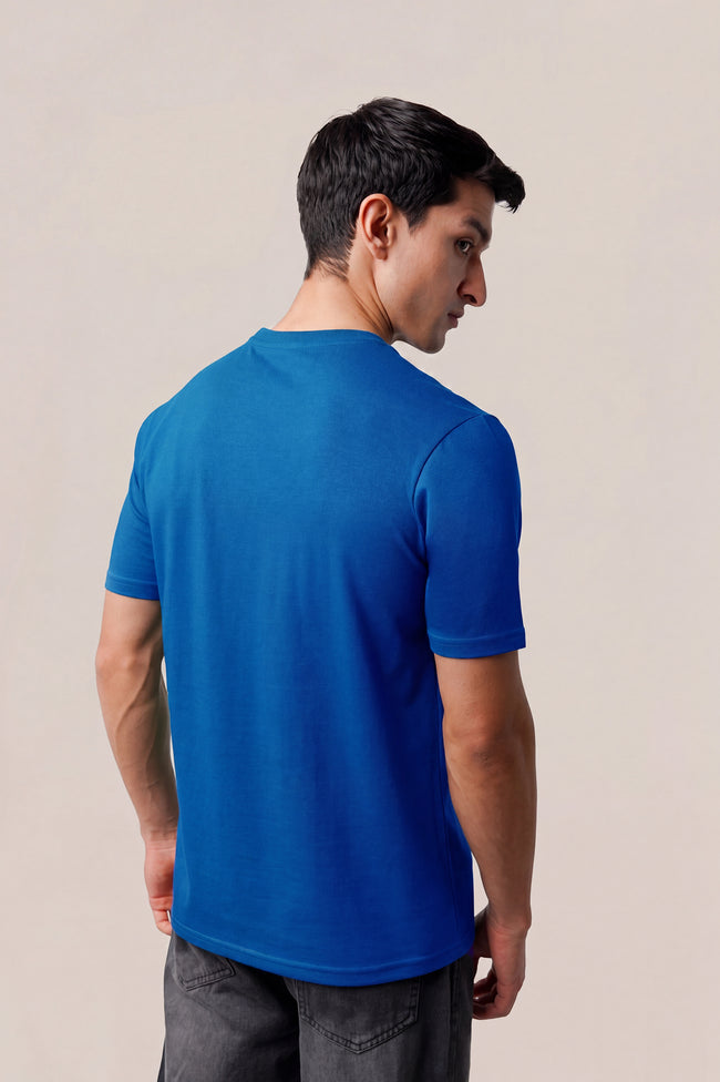 Alpine Soundwave Graphic T-Shirt Royal Blue – Premium Cotton Tee Main Image