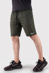 Alpine Men’s Olive Imported Square Mesh  Lycra Short