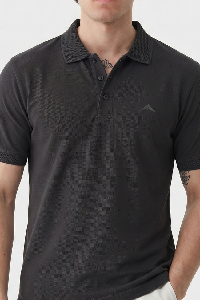 Alpine Men’s Dark Grey Polo – Elite Minimal Series Main Image