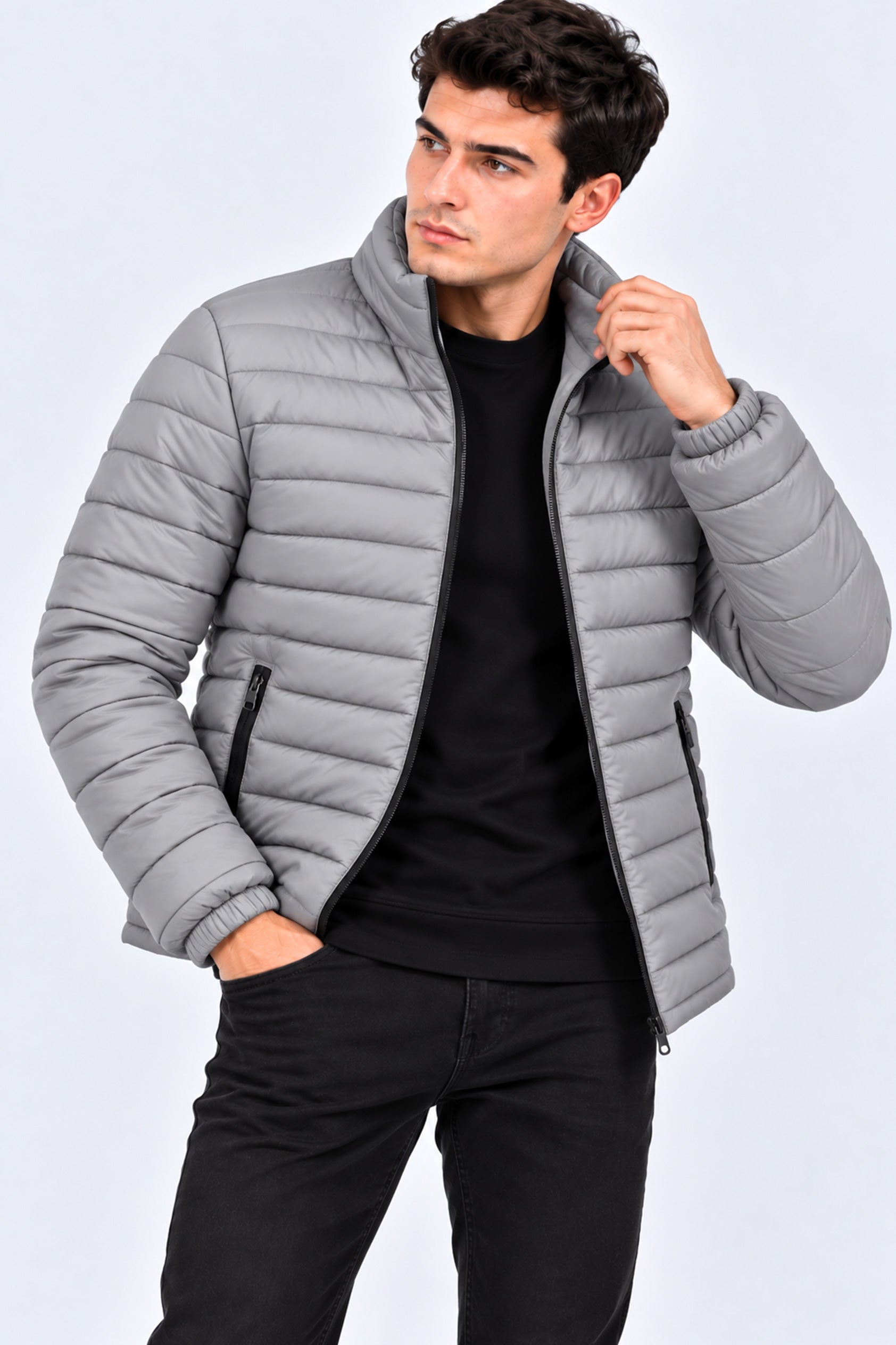 Alpine Men’s Puffer Jacket Grey