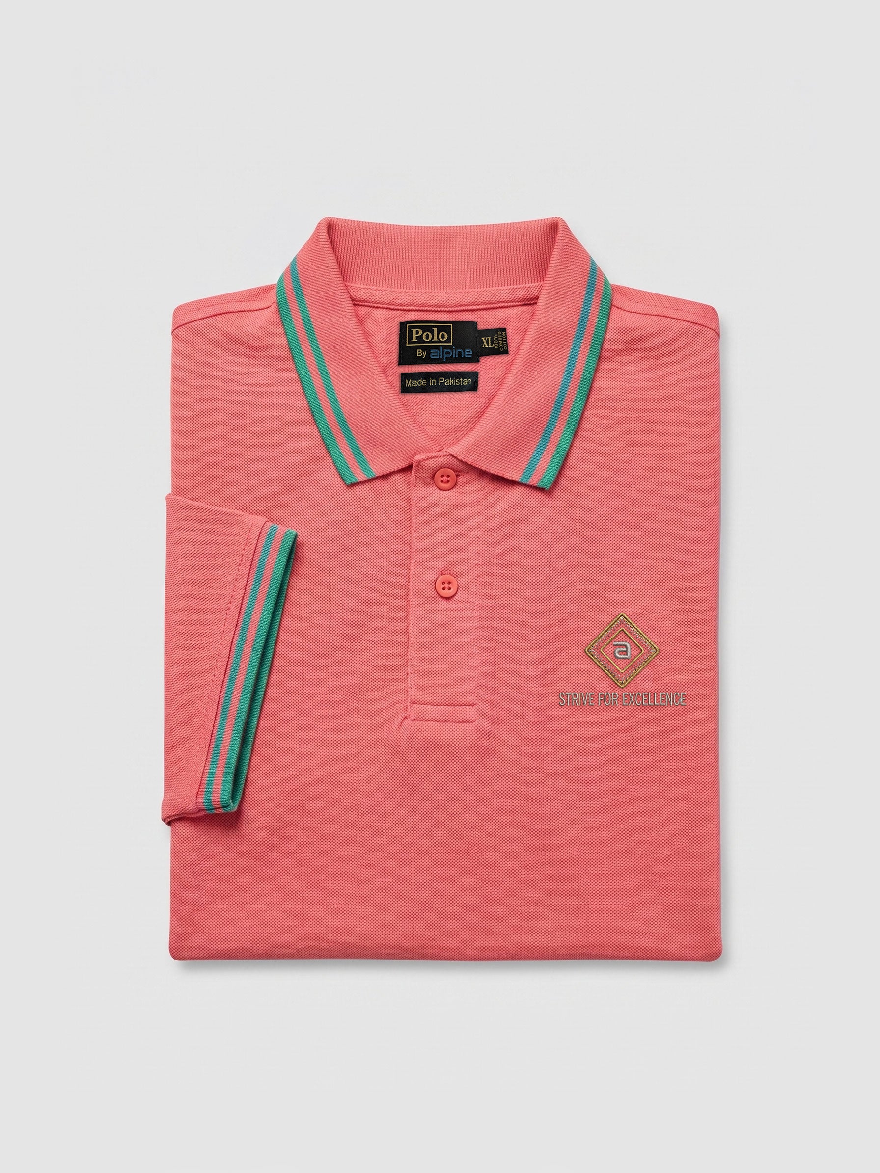Alpine Men’s Ash Rose Cotton Polo Shirt - Limited Edition