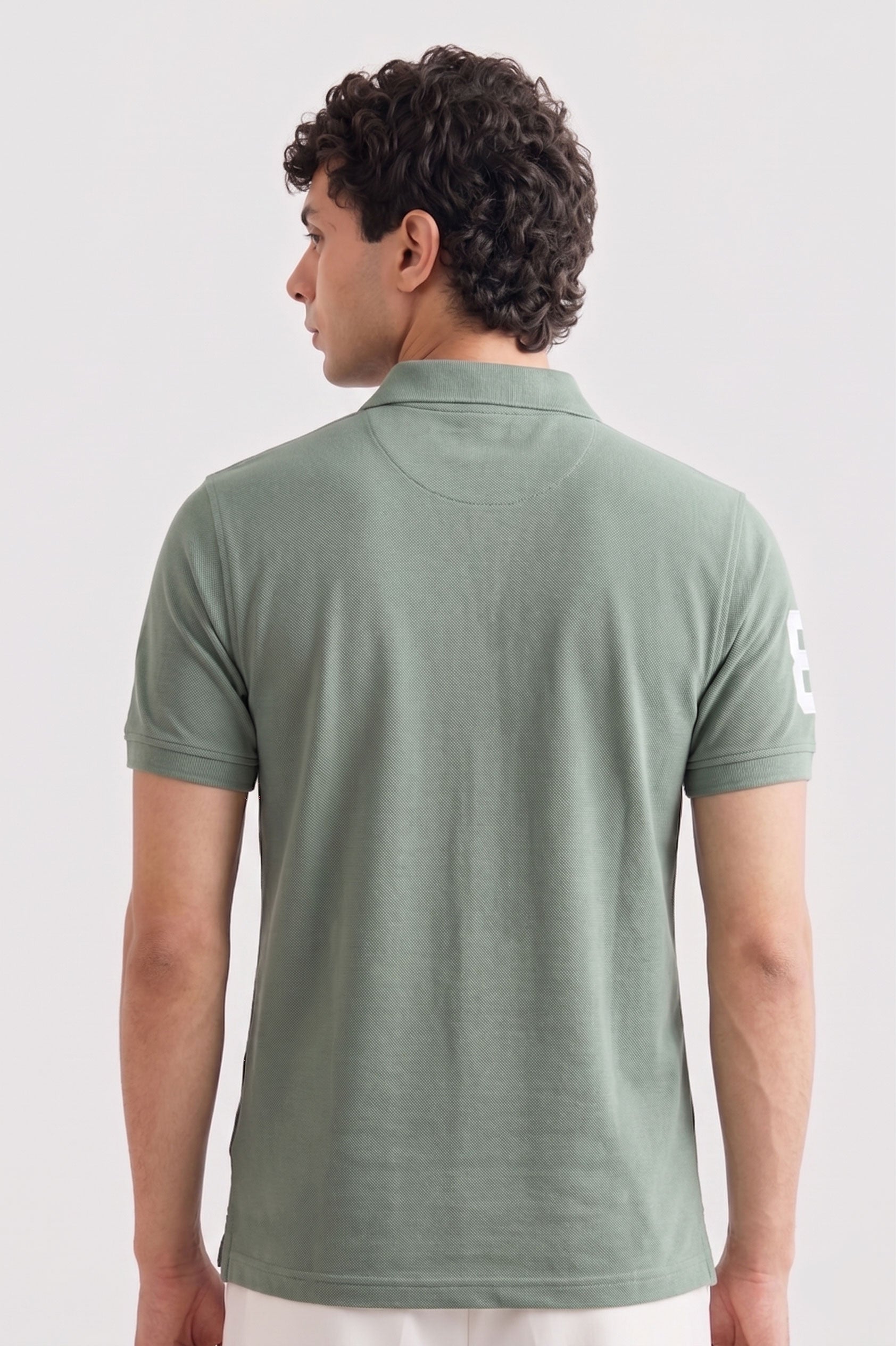 Alpine Men’s Hunter Green Cotton Polo – Royal Rider Edition