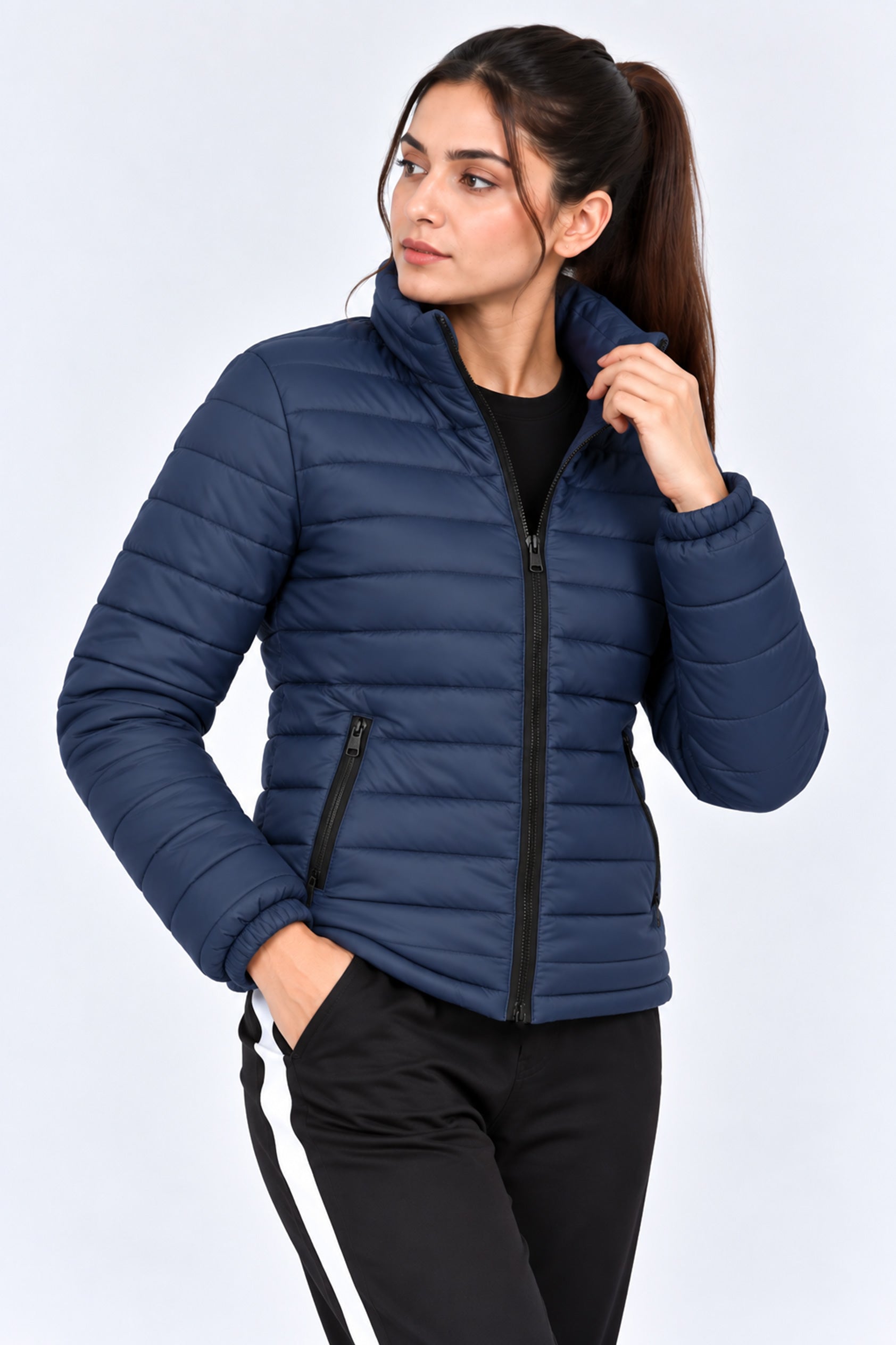 Alpine Women's Puffer Jacket Navy Blue