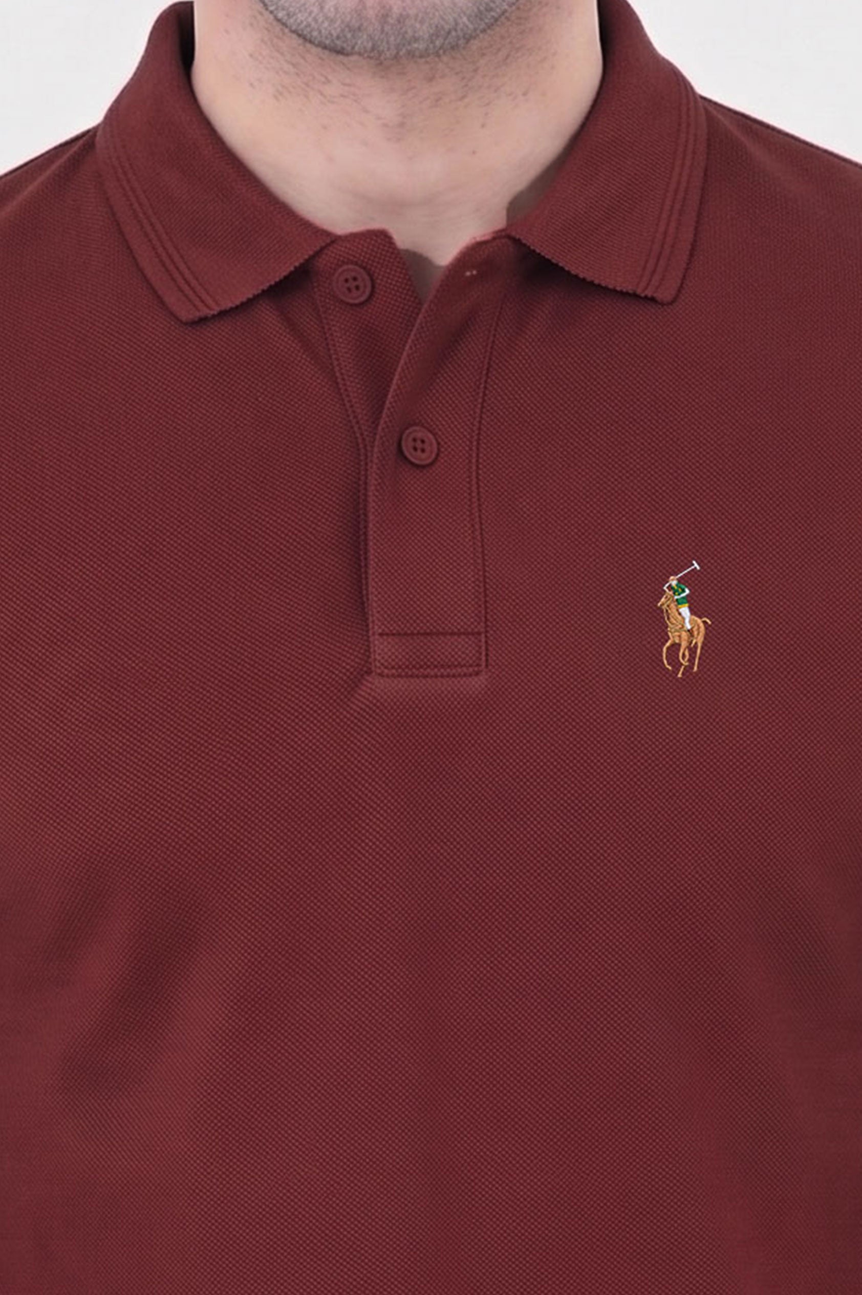 Alpine Men’s Maroon Cotton Polo Shirt – Prestige Rider Edition