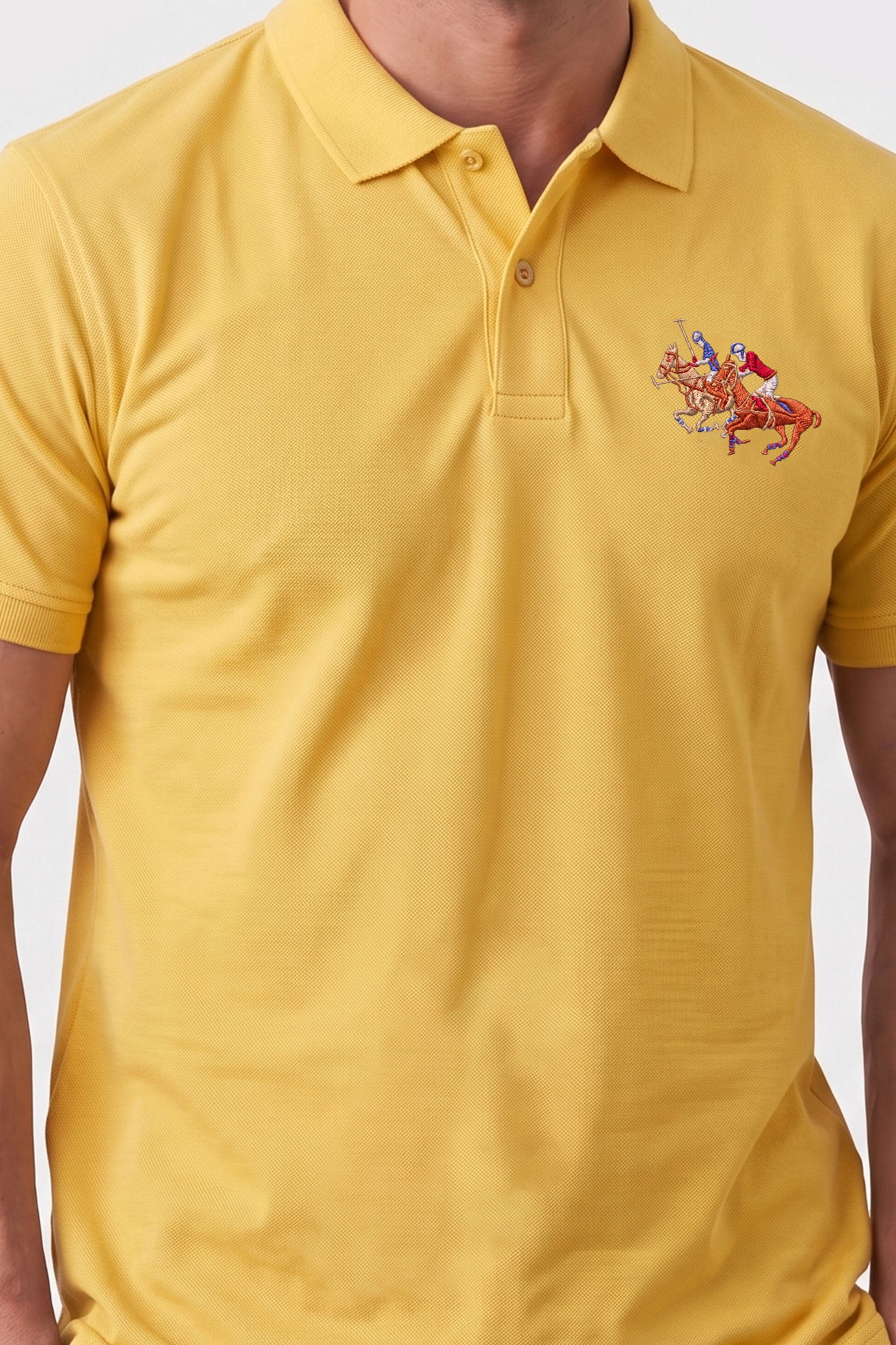 Alpine Men’s Yellow Cotton Polo Shirt - Pro Sport Edition