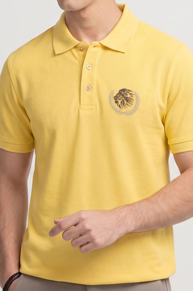 Alpine Men’s Lemon Polo – Royal Lion Edition Main Image